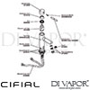 Cifial 32404TH-X11 U PVD X11 Techno Mono Basin Mixer Tap Dimension